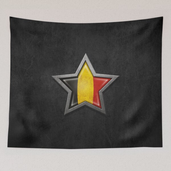 Item preview, Belgian Flag inside of an Aged and Scratched Star designed and sold by JeffBartels.