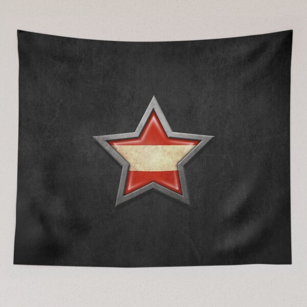 Item preview, Austrian Flag inside of an Aged and Scratched Star designed and sold by JeffBartels.