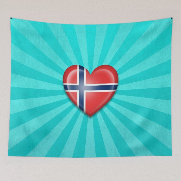 Item preview, Norwegian Heart Flag designed and sold by JeffBartels.