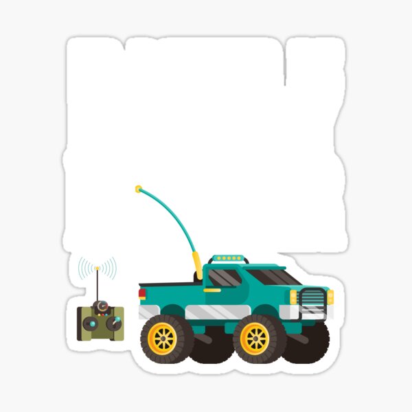 "Id Rather Be Racing Funny RC Car Racing RC Truck Quote Meme" Sticker