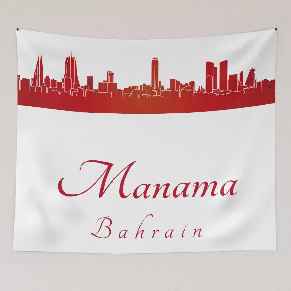 Item preview, Manama skyline in red designed and sold by paulrommer.