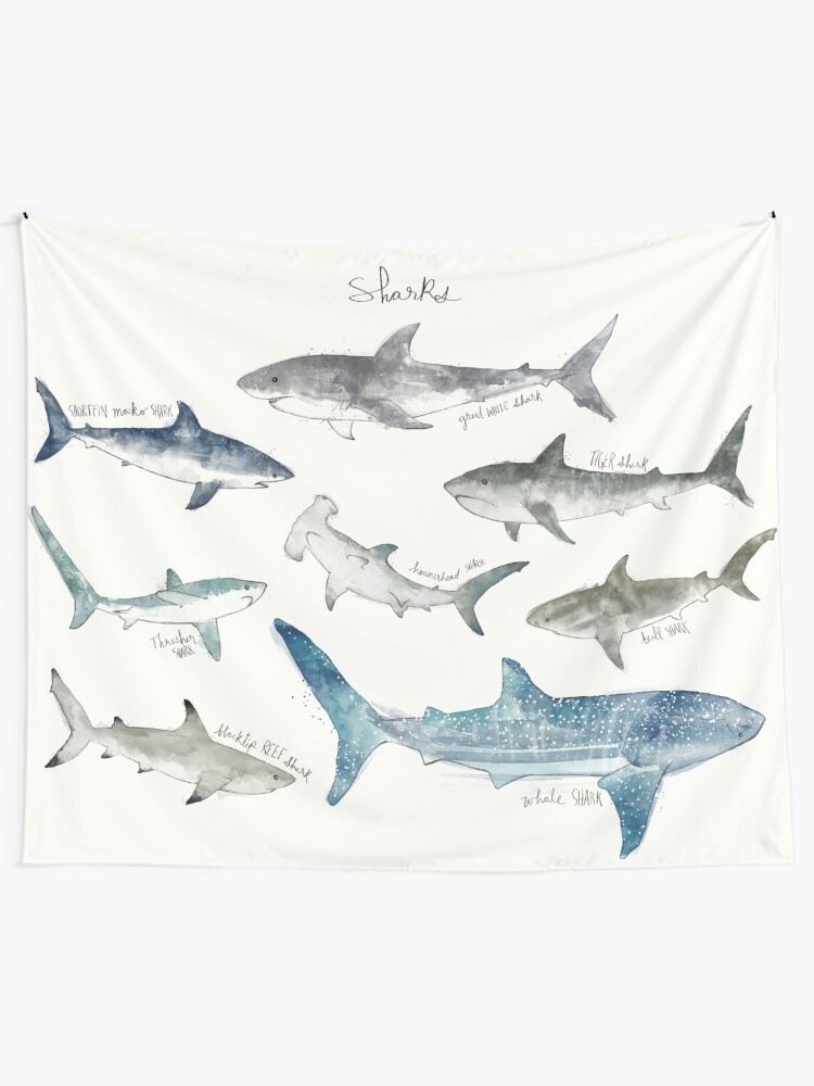 Alternate view of Sharks - Landscape Format Tapestry