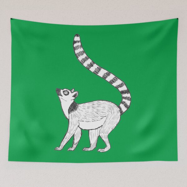 Item preview, Ringtailed Lemur on Green designed and sold by LegendOfZeldy.
