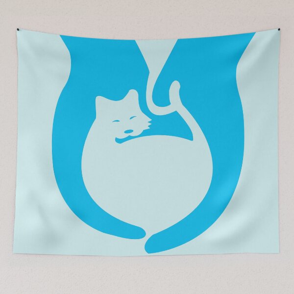 Item preview, Blue Cat Helping Hands designed and sold by DragonroseWorks.