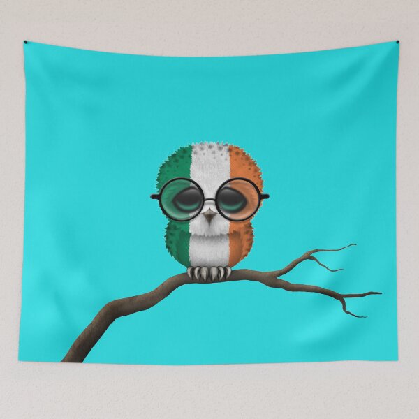 Item preview, Nerdy Irish Baby Owl on a Branch designed and sold by JeffBartels.