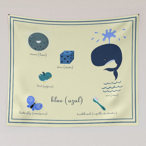 Item preview, Colors: blue (Los colores: azul) designed and sold by alapapaju.