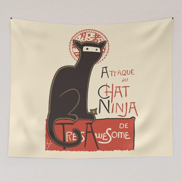 Item preview, A French Ninja Cat (Le Chat Ninja) designed and sold by kylewalters.