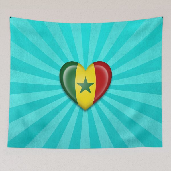 Item preview, Senegal Heart Flag designed and sold by JeffBartels.