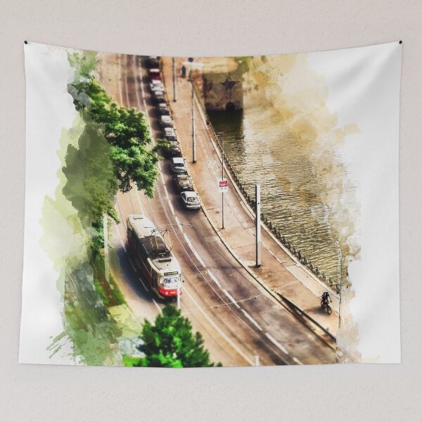 Item preview, Prague street art Tram designed and sold by JBJart.
