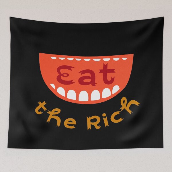 Item preview, Eat the Rich: The Original and the Best, in Red and Gold on Black designed and sold by Day Chapman.