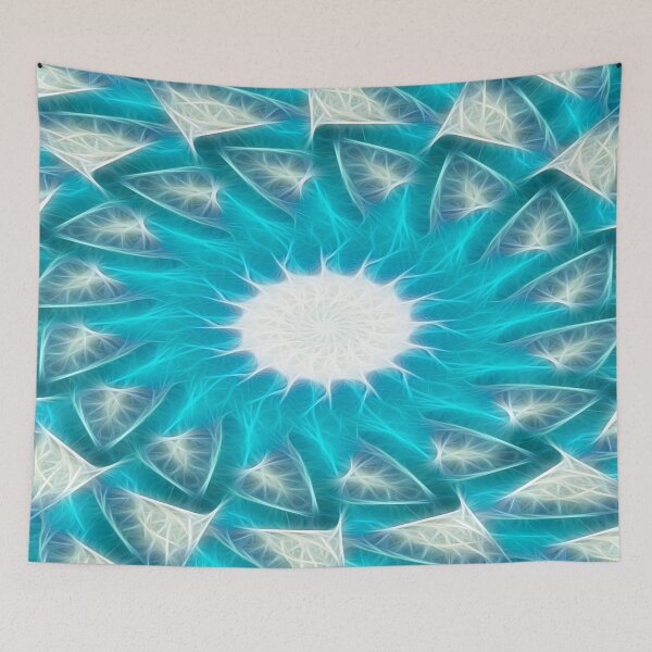 Item preview, Cyan Glow Kaleidoscope 8 designed and sold by TravelPhotoArt.