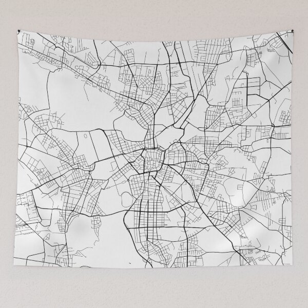 Item preview, Leipzig Map, Germany - Black and White designed and sold by MainStreetMaps.
