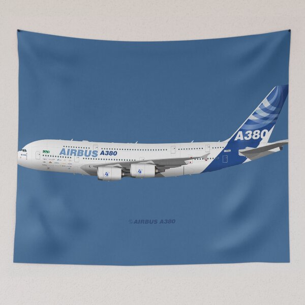 Item preview, Illustration of Airbus A380 In House 2010 - Blue Version designed and sold by Steve H Clark.