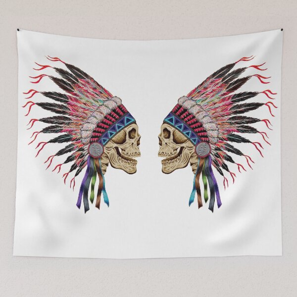 Item preview, indian skull designed and sold by Nicholas-colfin.