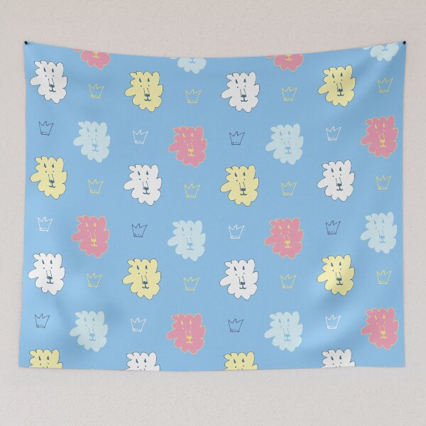 Item preview, Lions on blue designed and sold by Gelena.