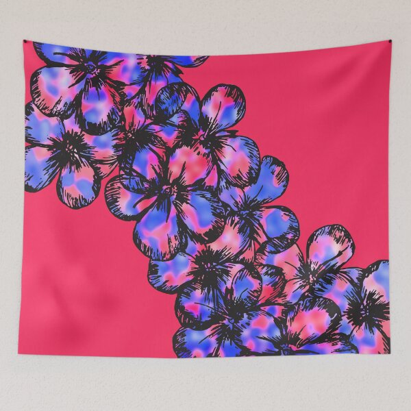 Item preview, Pretty Pink and Purple Painted Flowers designed and sold by Blkstrawberry.