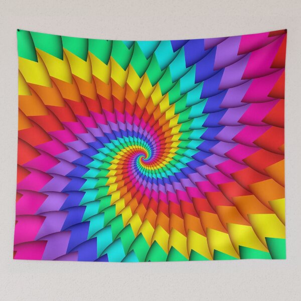Item preview, Psychedelic Rainbow Spiral  designed and sold by Kitty Bitty.