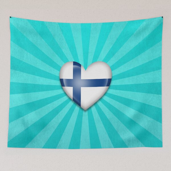 Item preview, Finnish Heart Flag designed and sold by JeffBartels.