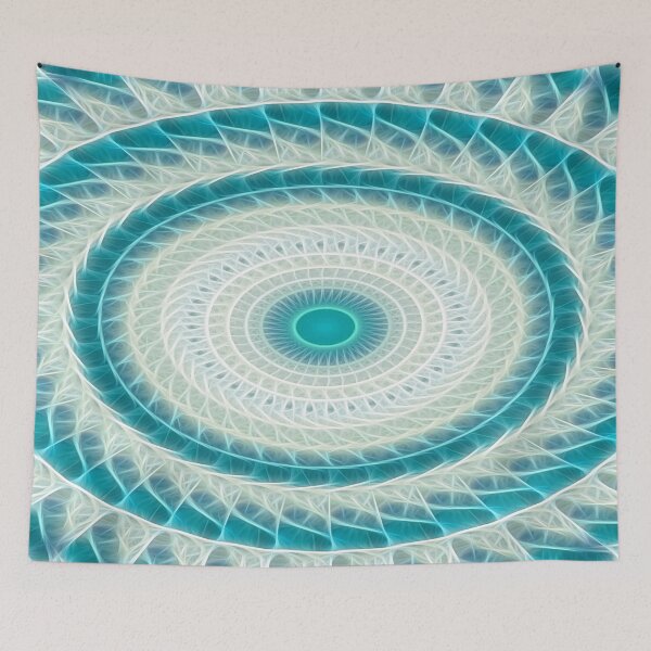 Item preview, Cyan Glow Kaleidoscope 15 designed and sold by TravelPhotoArt.