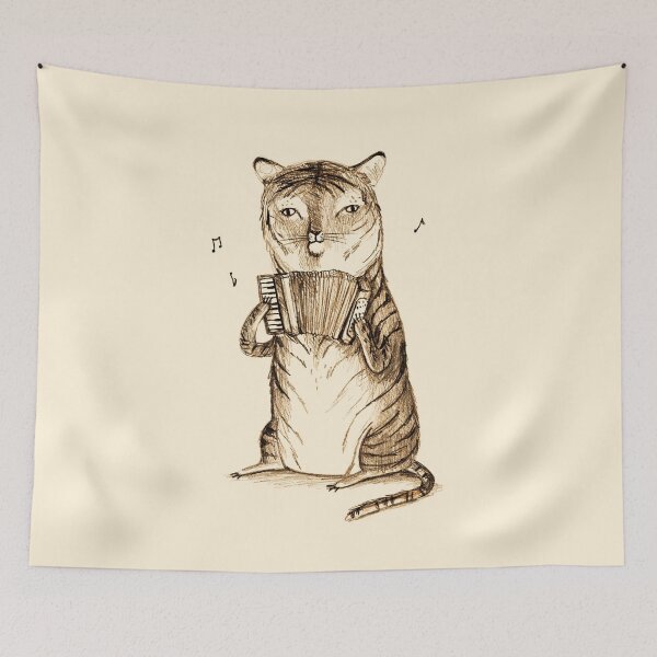 Item preview, Accordion Tiger designed and sold by SophieCorrigan.