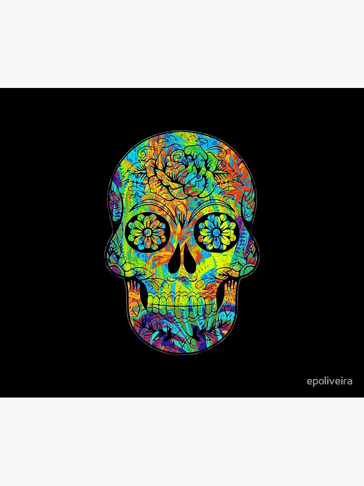 cool floral skull art by epoliveira
