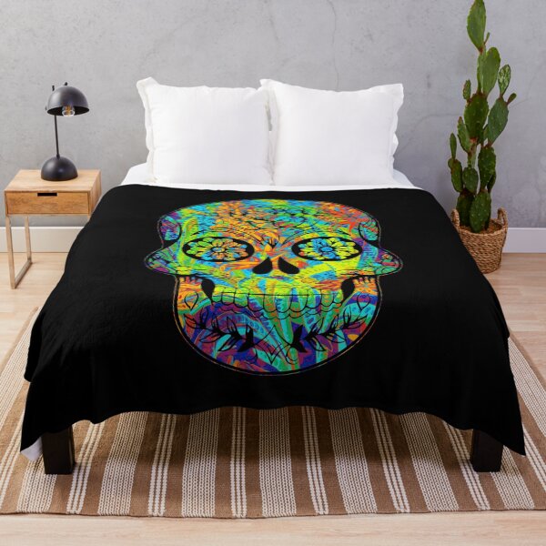 Item preview, cool floral skull art designed and sold by cluelesspaula.
