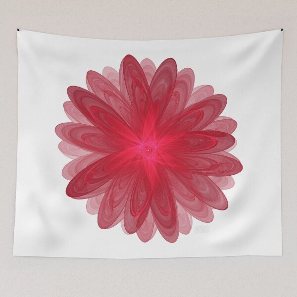 Item preview, Red Flower Bloom Fractal  designed and sold by charmarose.