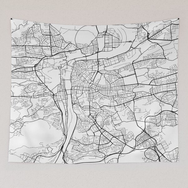 Item preview, Prague Map, Czech Republic - Black and White designed and sold by MainStreetMaps.