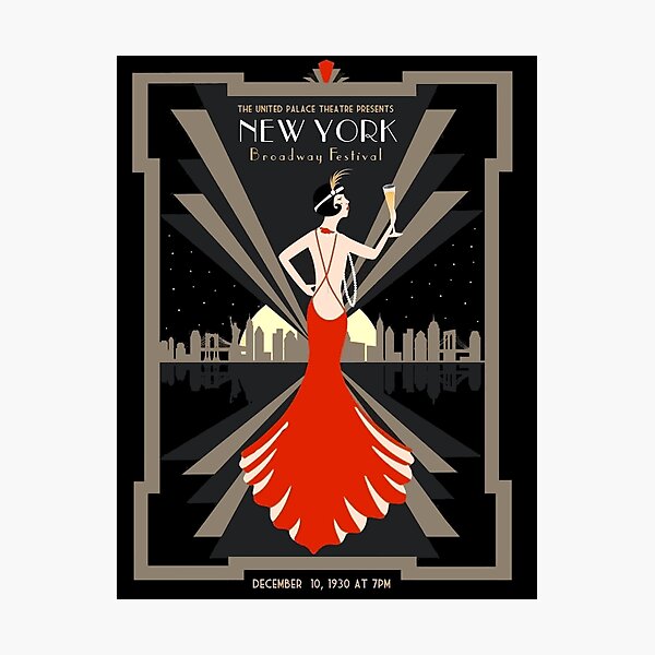 NEW YORK : Vintage 1930 Broadway Festival Advertising Print Photographic Print
