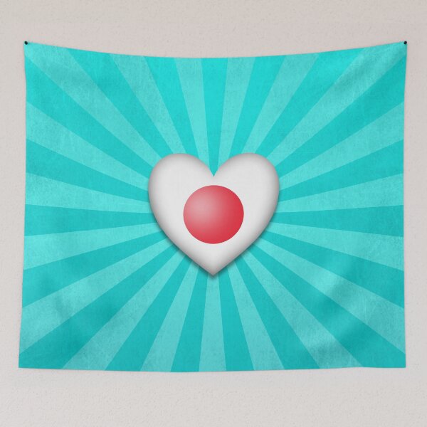 Item preview, Japanese Heart Flag designed and sold by JeffBartels.