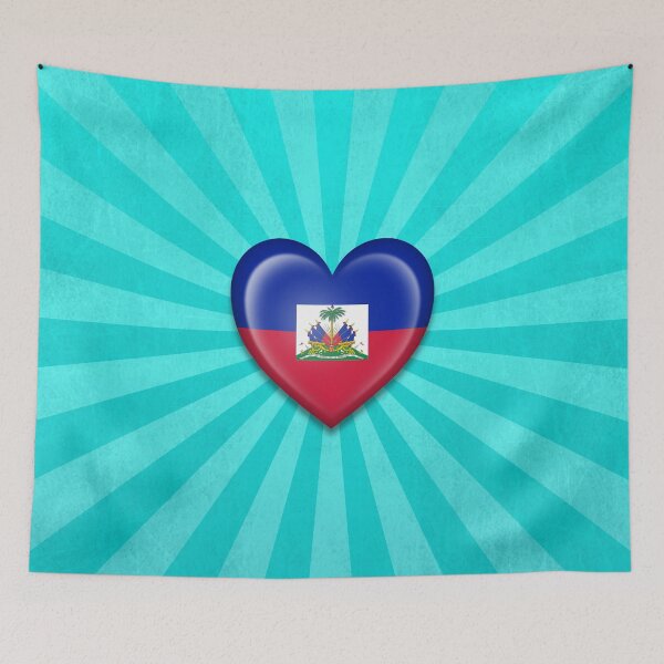 Item preview, Haitian Heart Flag designed and sold by JeffBartels.
