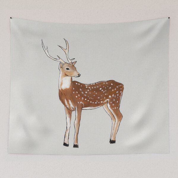 Item preview, Nursery art - Deer that turns wishes designed and sold by Marikohandemade.