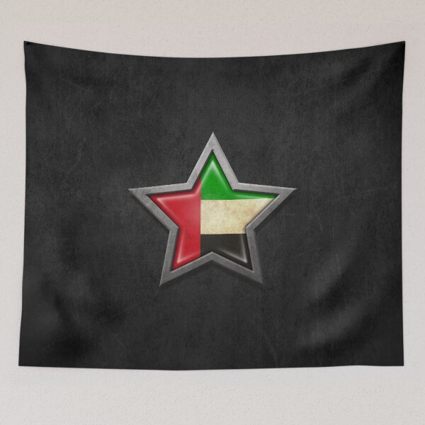 Item preview, UAE Flag Inside of an Aged and Scratched Star designed and sold by JeffBartels.