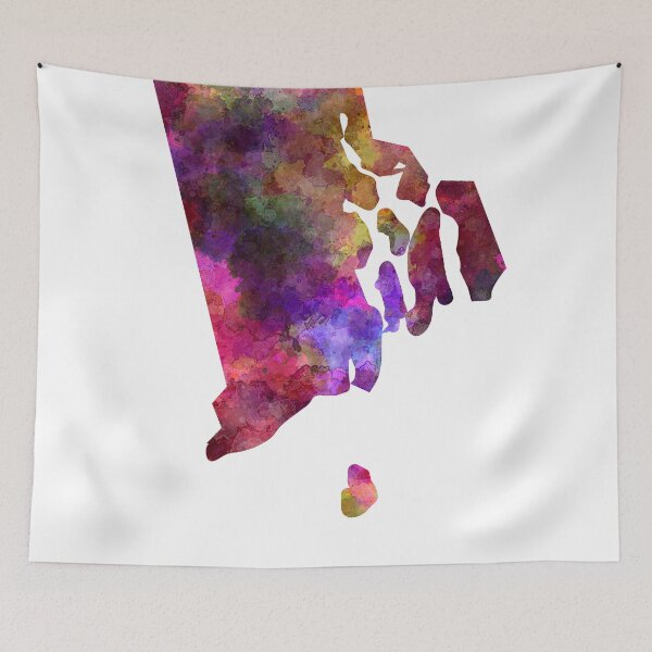 Item preview, Rhode Island US state in watercolor designed and sold by paulrommer.