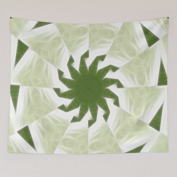 Item preview, Green White Kaleidoscope Art 1 designed and sold by TravelPhotoArt.