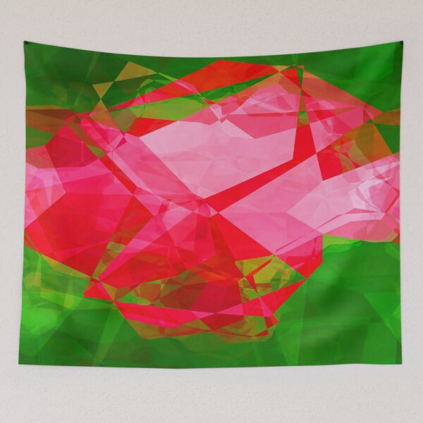Item preview, Pink Roses in Anzures 2 Abstract Polygons 1 designed and sold by TravelPhotoArt.