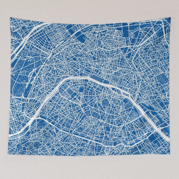 Item preview, Paris Map (Blue) designed and sold by CartoCreative.