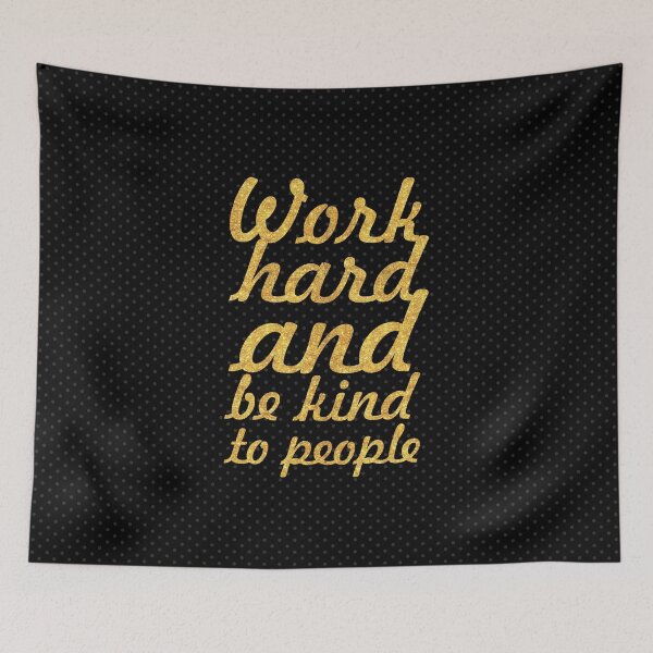 Item preview, Work hard and be kind to people - Gym Motivational Quote designed and sold by Powerofwordss.
