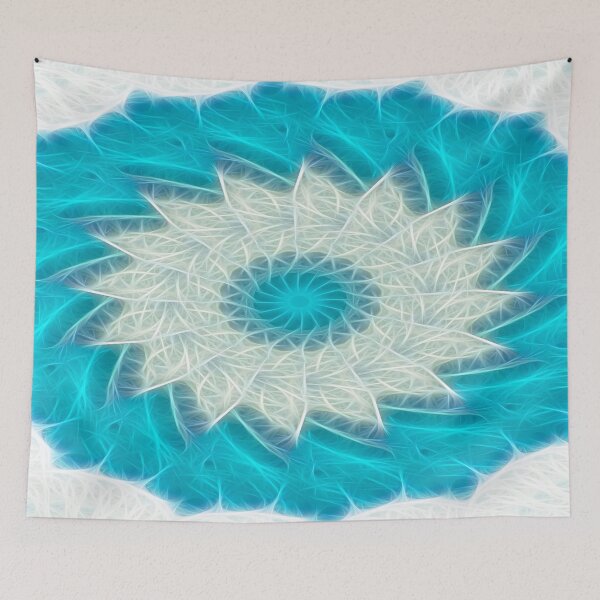 Item preview, Cyan Glow Kaleidoscope 10 designed and sold by TravelPhotoArt.
