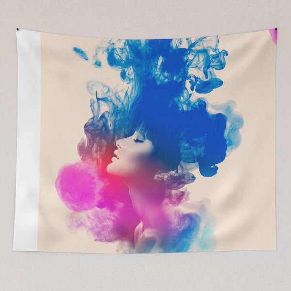 Item preview, Psychedelic Ink Splash Watercolor Girl Portrait designed and sold by Pepe Psyche.