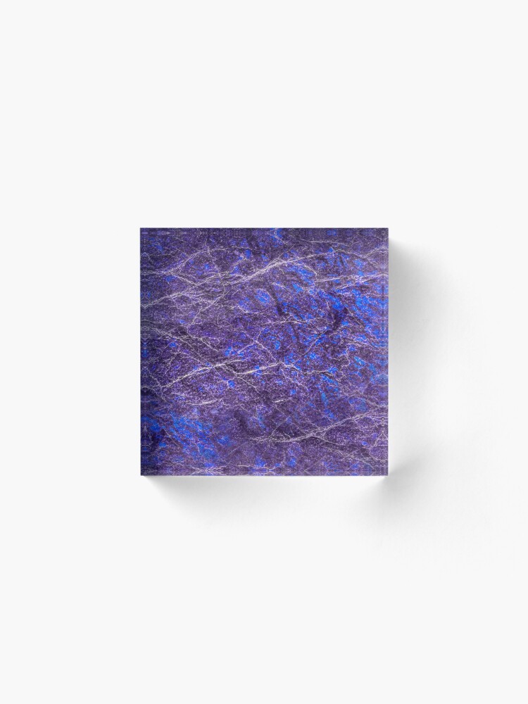 Alternate view of Violet blue marble color fancy Acrylic Block