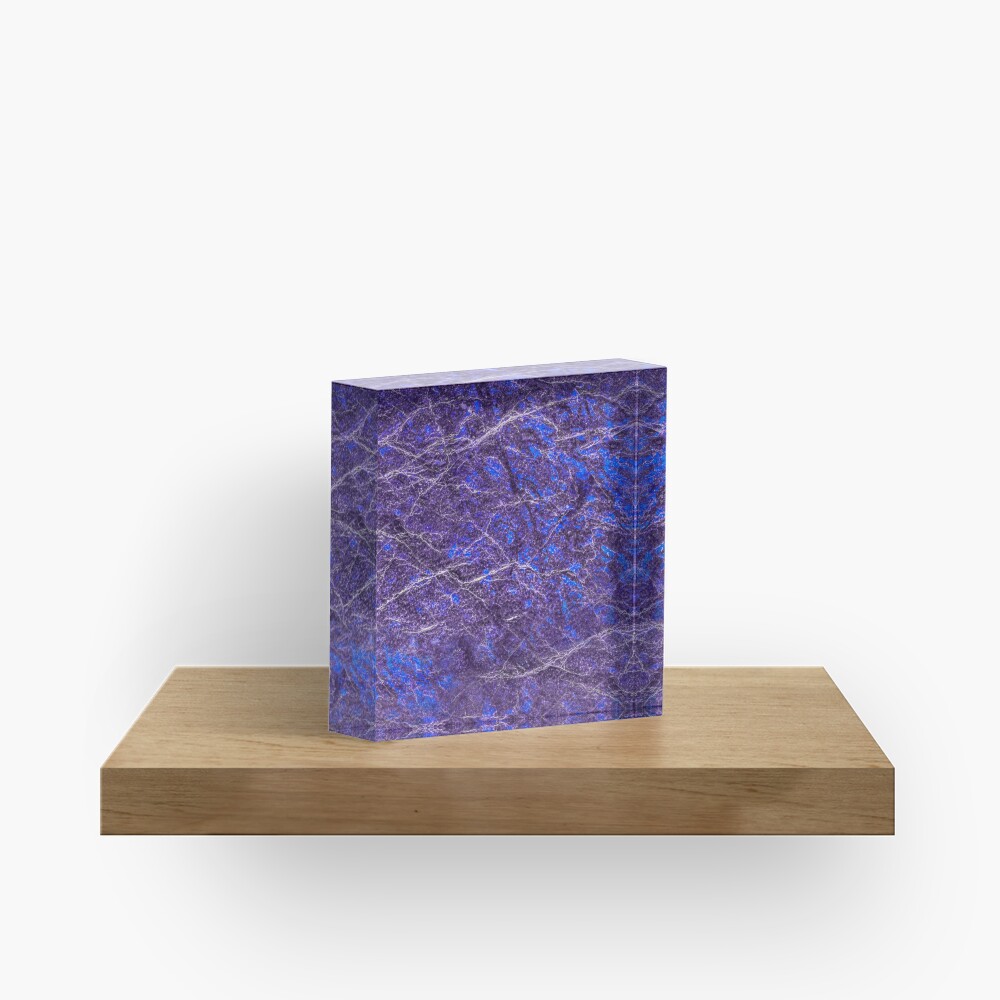 Violet blue marble color fancy Acrylic Block