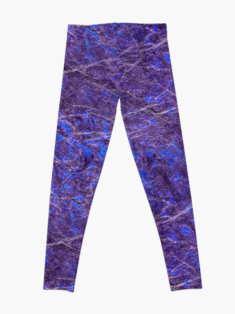 Alternate view of Violet blue marble color fancy Leggings