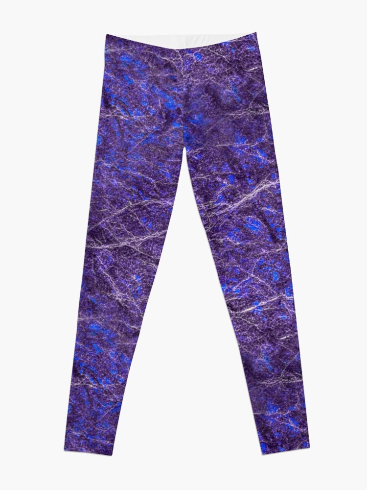 Alternate view of Violet blue marble color fancy Leggings