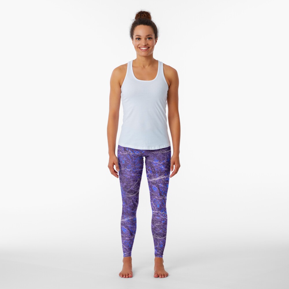 Violet blue marble color fancy Leggings