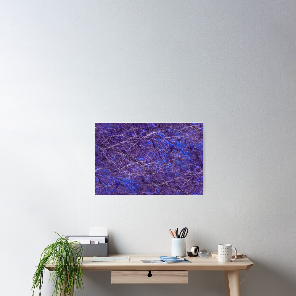 Violet blue marble color fancy Poster