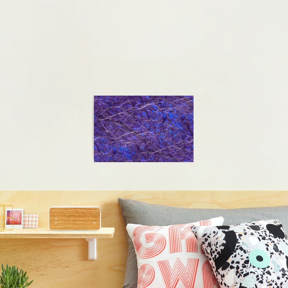 Violet blue marble color fancy Photographic Print