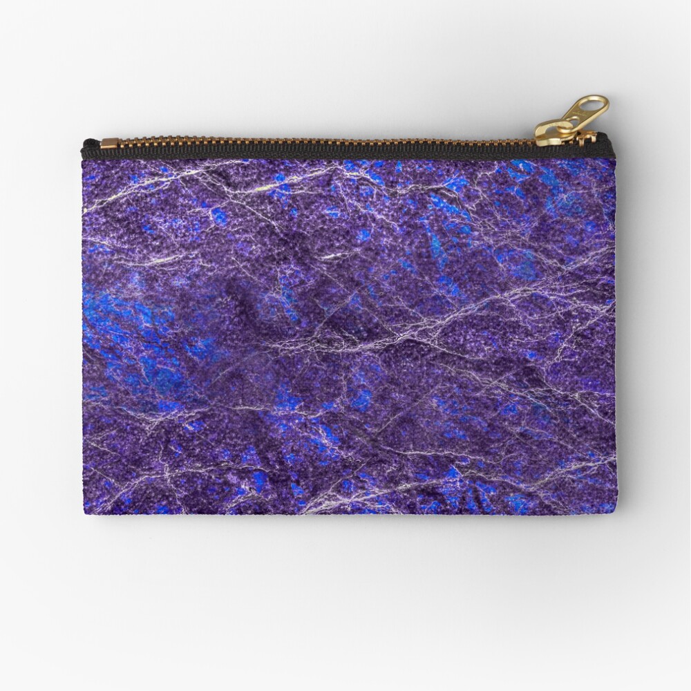 Violet blue marble color fancy Zipper Pouch