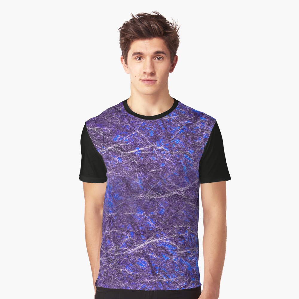 Violet blue marble color fancy Graphic T-Shirt