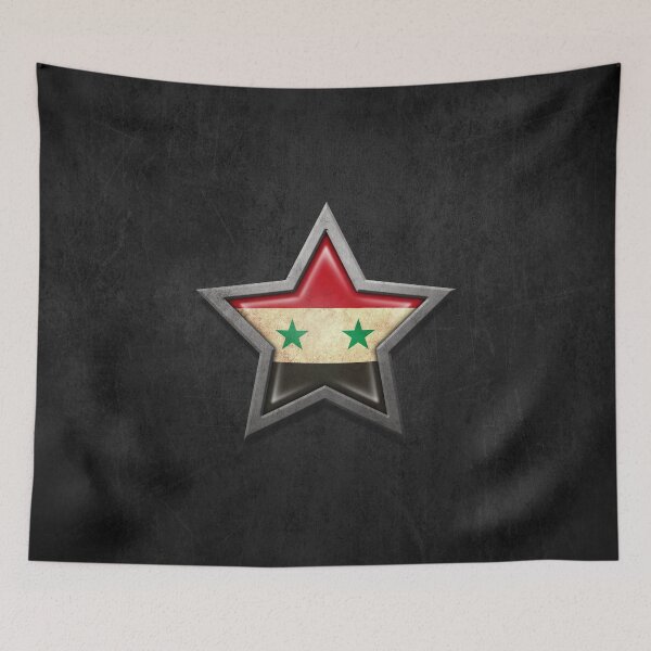 Item preview, Syrian Flag Inside of an Aged and Scratched Star designed and sold by JeffBartels.